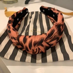 Lele Sadoughi Pink Leopard Headband